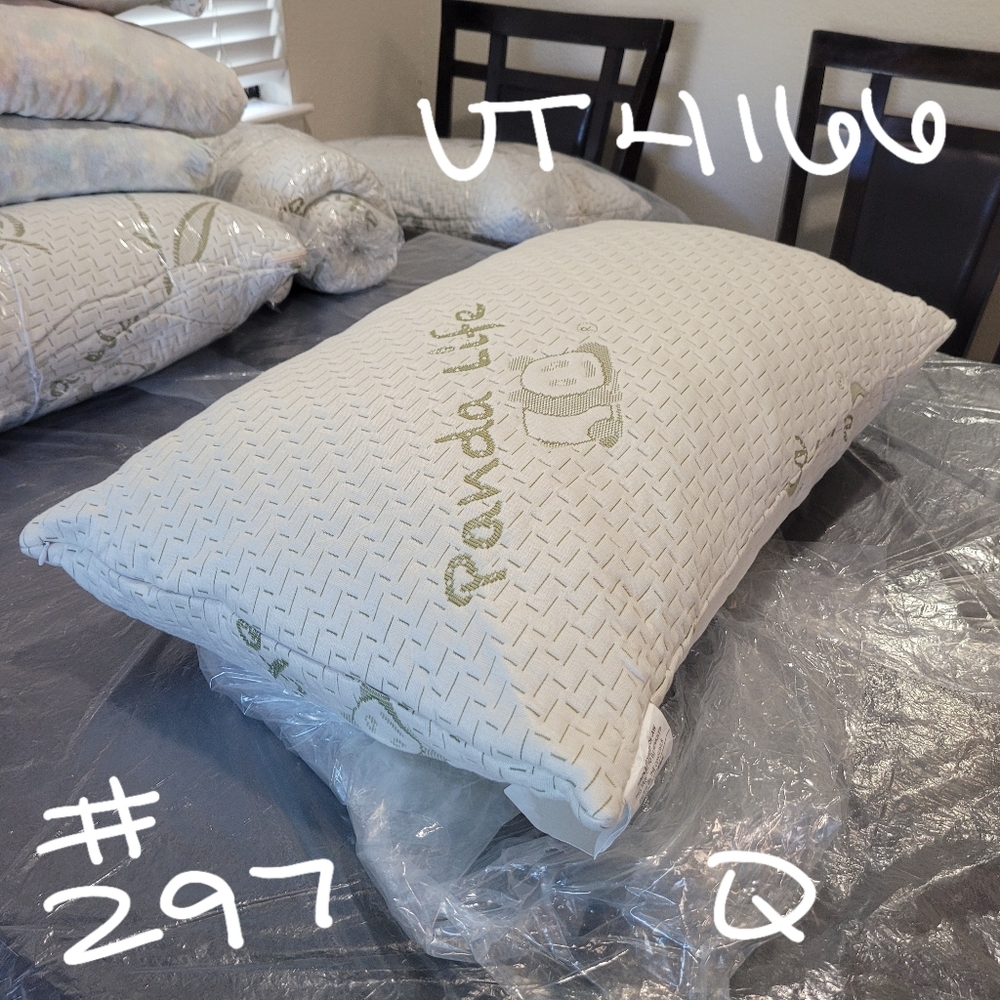 Bamboo #297 Pillow 8" Thick Shredded Memory Foam Semi-Firm Costco - Picture 13 of 16